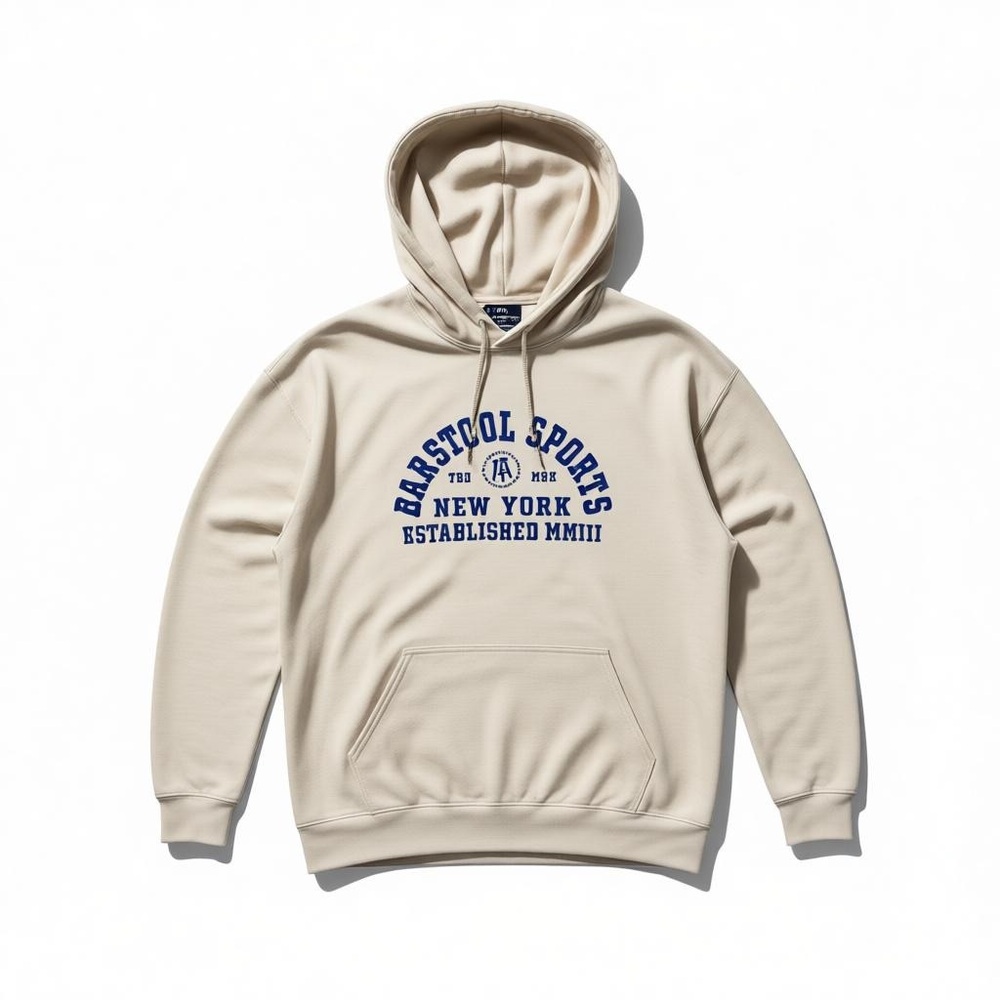 New Mens XL Barstool Sports New York Beige Hoodie Sweatshirt